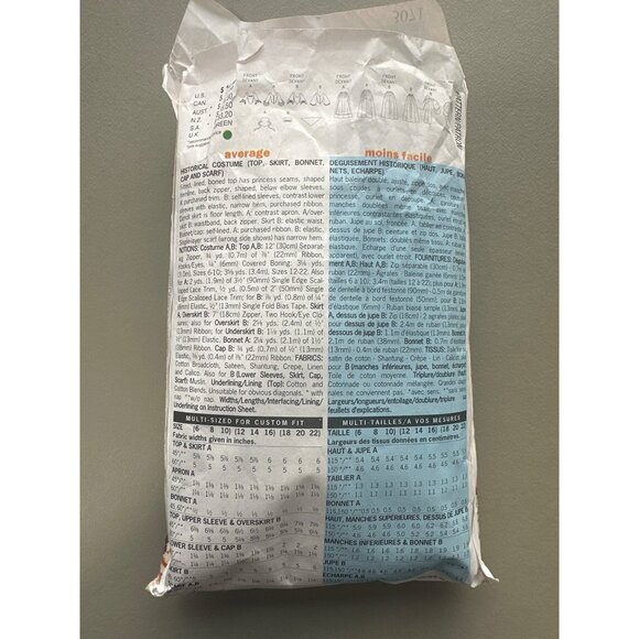 CUT Butterick 3071 Historical Costume Sewing Pattern Size 6-8-10 Princess Style - Picture 5 of 8